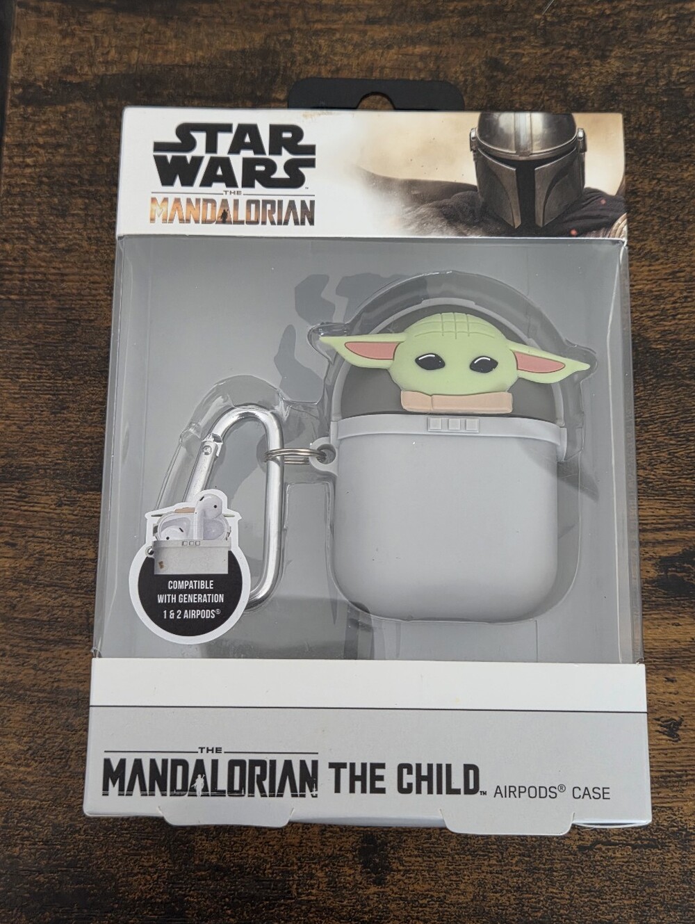 Star Wars The Mandalorian AirPods Case - Gray with Green